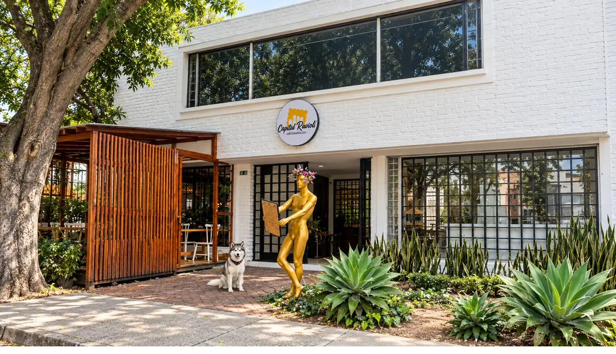 Fachada de la casa de Capital Ravioli en Usaquén